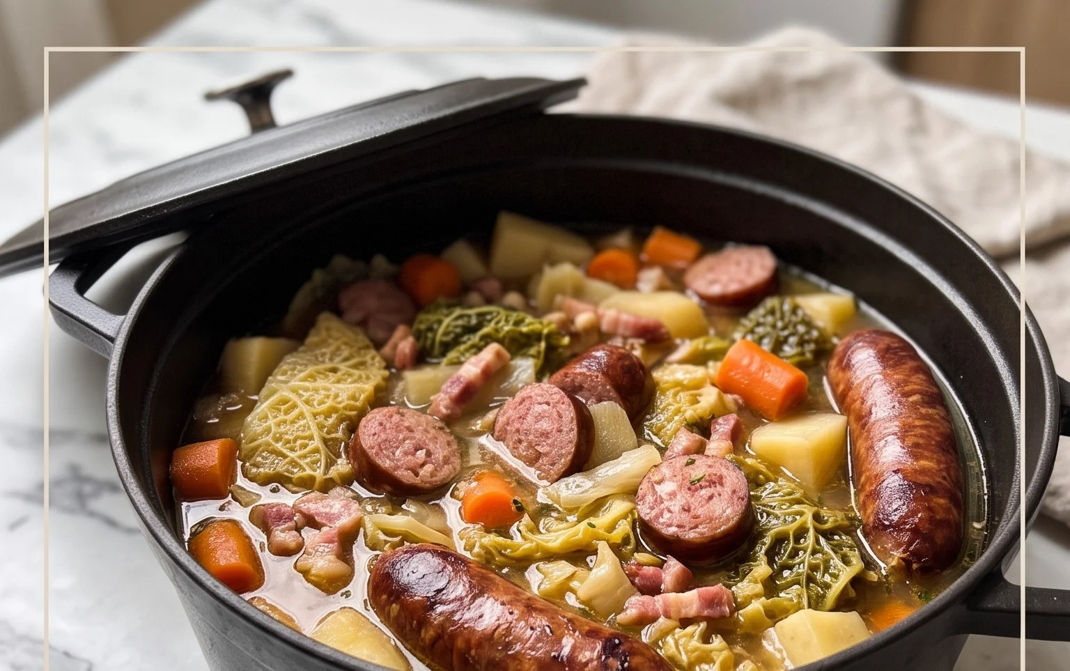 Potée Chou Saucisse de Morteau : recette simple et réconfortante