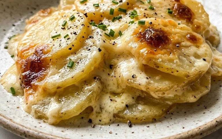 Dad’s Creamy & Cheesy Au Gratin Potatoes