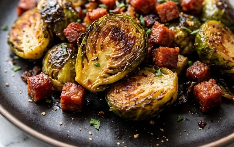 Choux de Bruxelles au beef chorizo